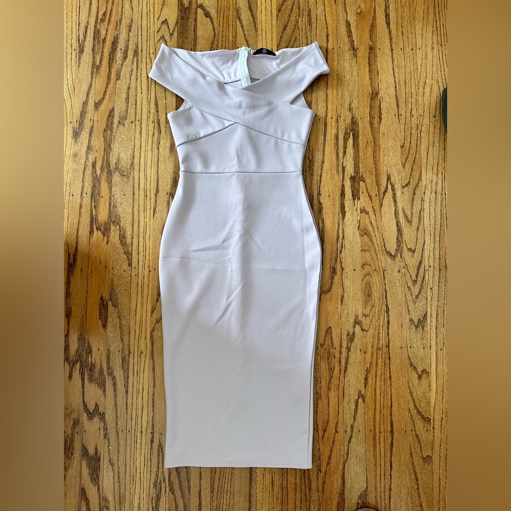 Lilac Midi Off the shoulder dress